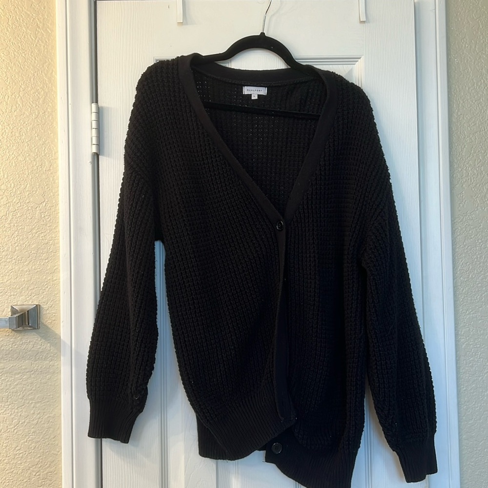 Black oversized cardigan